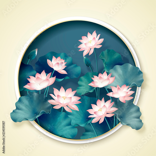Graceful lotus pond