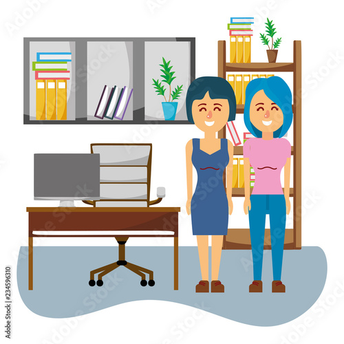 business coworkers executives cartoon