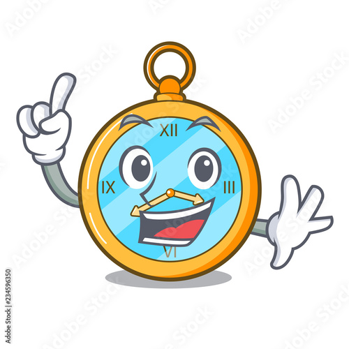 Finger gold vintage clock with picture cartoon