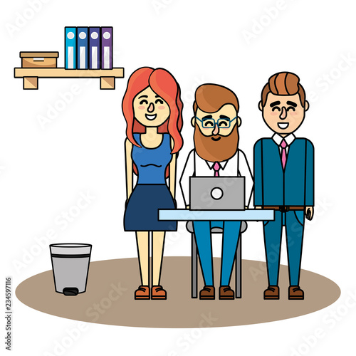 business coworkers cartoon