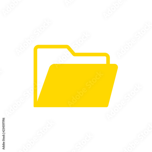 yellow open folder icon vector