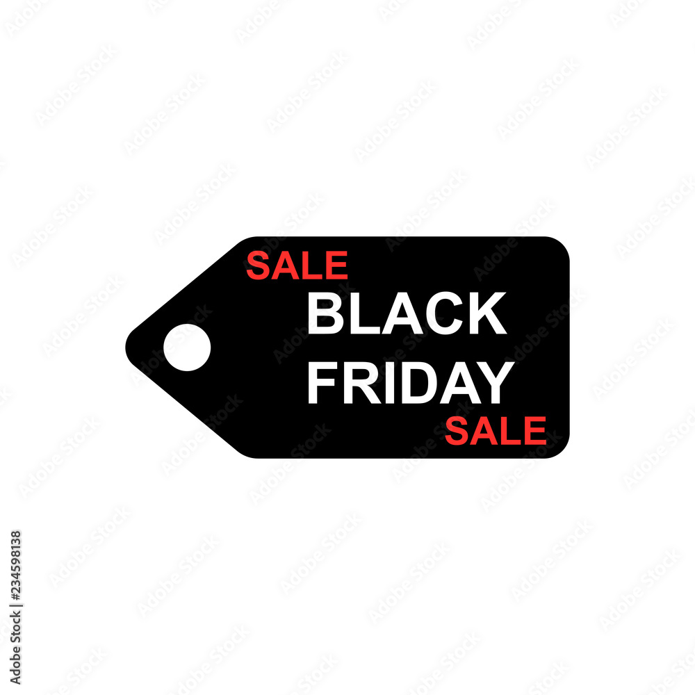 Obraz premium black friday sale tag, label icon vector