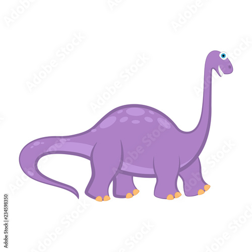 Cute dinosaur cartoon character. Vector illustration design © lar01joka