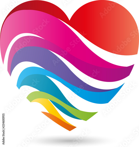 Herz, Farbig, Maler, Logo
