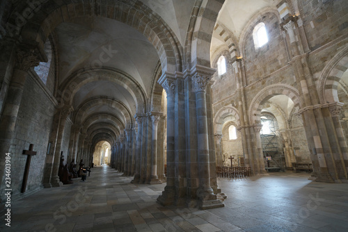 Vezelay  France-October 16  2018  Interior of Basilica Sainte-Marie-Madeleine in Vezelay