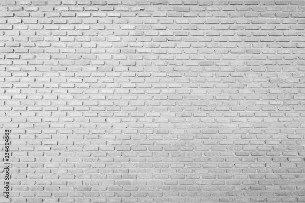 Fototapeta premium Abstract white smooth wallpaper texture stone brick pattern old stucco light gray and aged paint white brick wall background.
