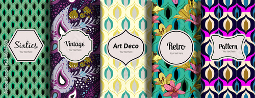 Vintage seamless patterns