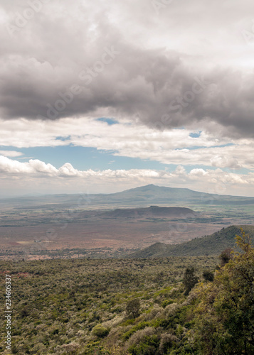 Kenya mountains on a cloudy day