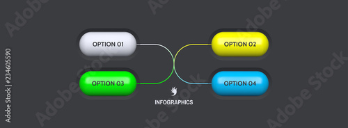 3d vector template for diagram, presentation and business concept.