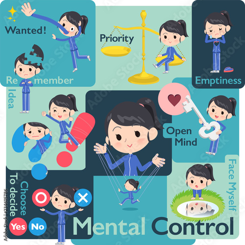 school girl Blue jersey_Mental