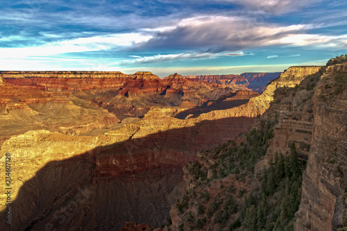 view of grand canyon from the south rim in Arizona