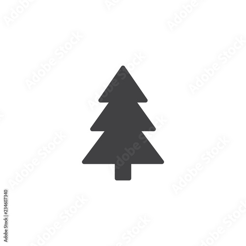 Xmas tree vector icon. filled flat sign for mobile concept and web design. Coniferous forest simple solid icon. Symbol, logo illustration. Pixel perfect vector graphics