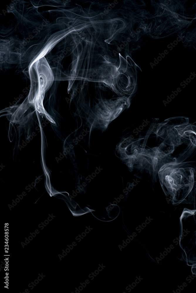 Fototapeta premium white smoke on black background