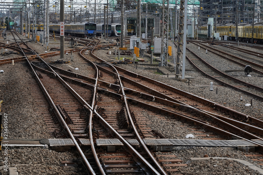 crossing  rail in Seibu line Tokyo