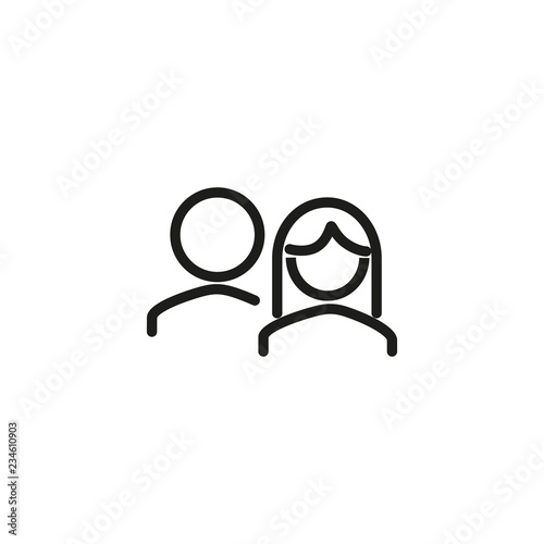 News team line icon. News, media, broadcasting. News concept. Vector illustration can be used for topics like news, broadcasting, journalism
