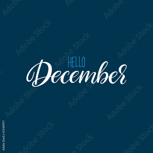 Hello December calligraphy