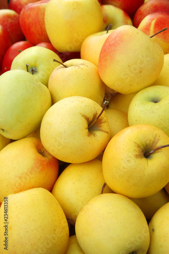 fresh apples on market