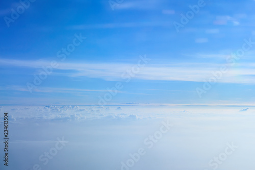 The blue sky and clouds. Make the best of tomorrow. Freedom in the life.