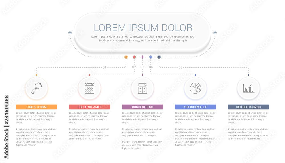 Infographic Template with 5 Steps Infographic Template with 5 Steps