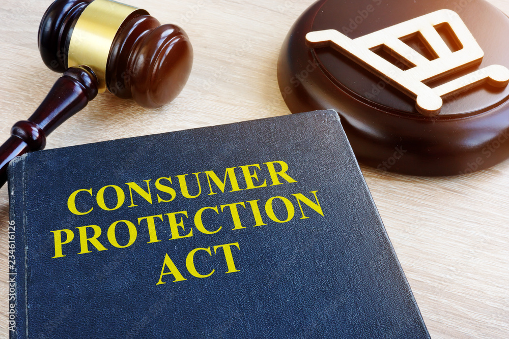 Fotografie Consumer protection act and gavel on a table.
