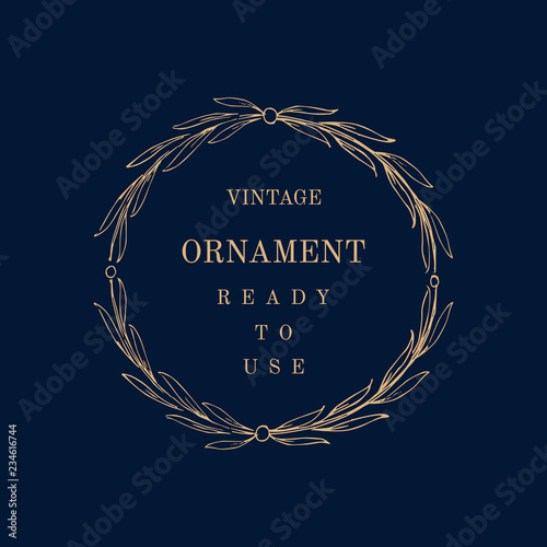 Vintage flourish ornament illustration