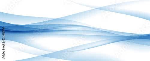 Abstract Blue Wave on Background. Vector Illustration