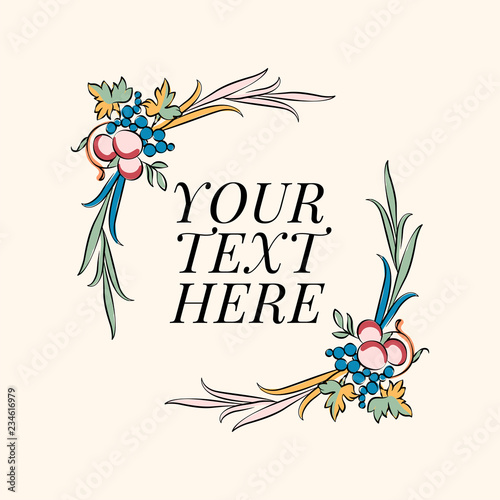 Vintage flourish ornament illustration