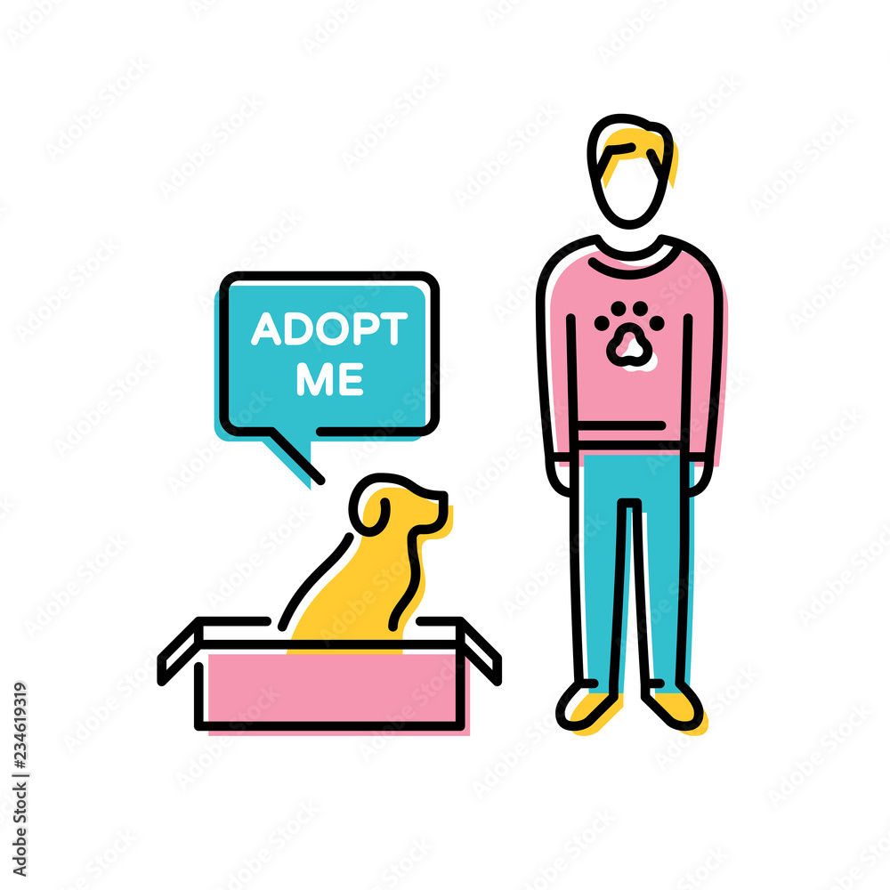 Vector Adopt A Dog Banner Template Vector Adopt A Dog Banner Template