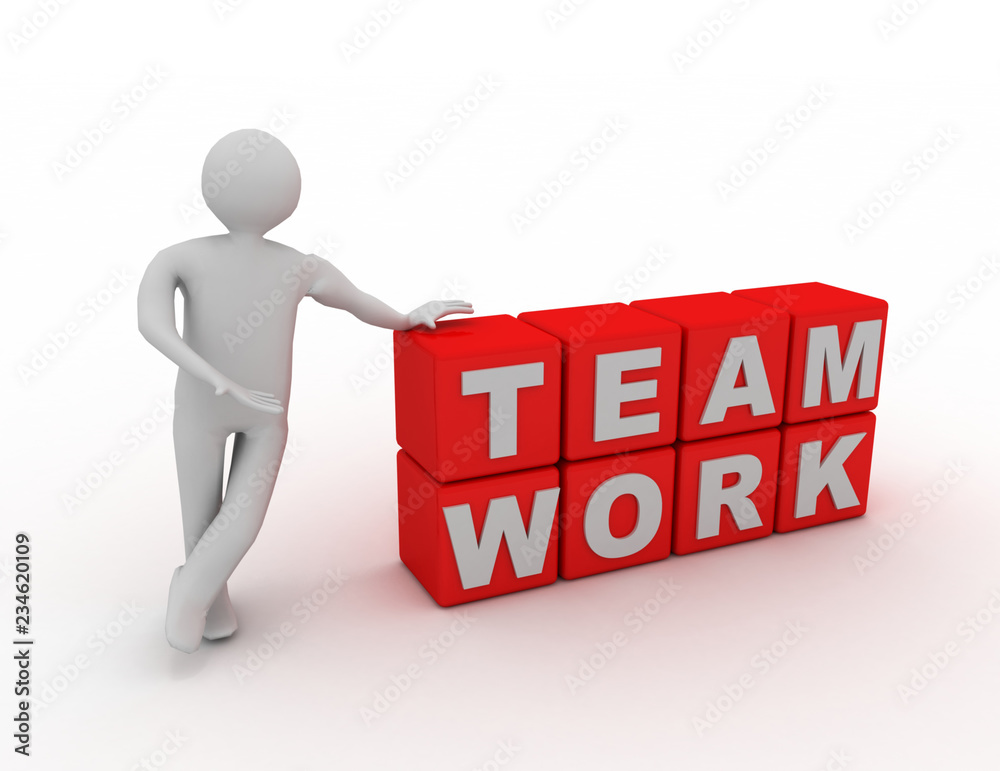 3d rendering of man with team work concept . 3d rendered illustration 3d rendering of man with team work concept . 3d rendered illustration