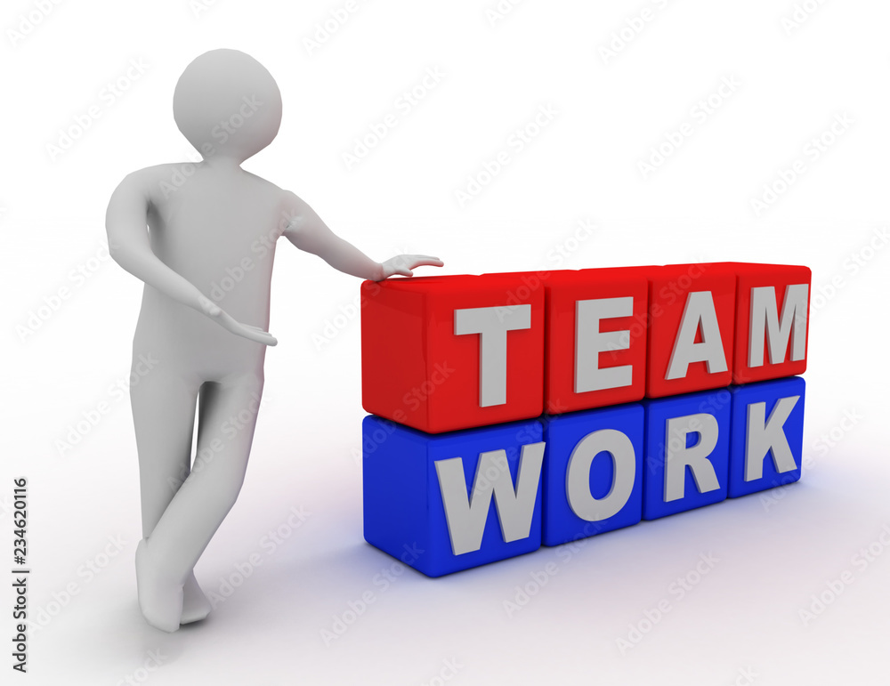 3d rendering of man with team work concept . 3d rendered illustration 3d rendering of man with team work concept . 3d rendered illustration