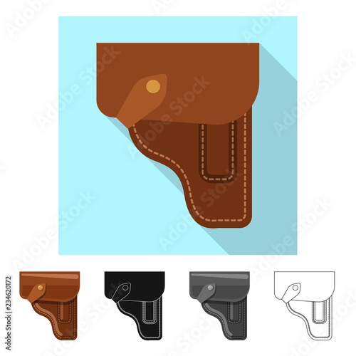 Vector illustration of weapon and gun sign. Collection of weapon and army stock symbol for web.