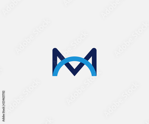 Abstract letter M logo designs template