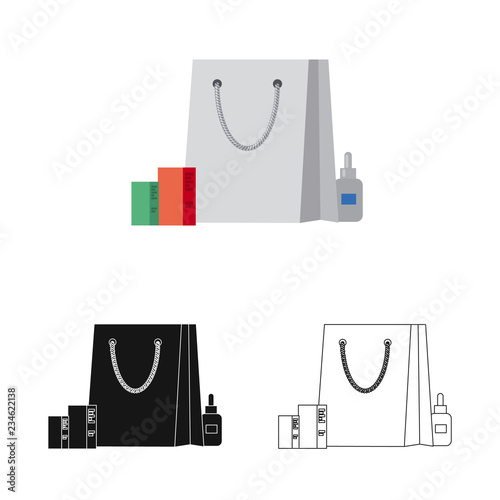 Vector design of pharmacy and hospital sign. Collection of pharmacy and business stock symbol for web.