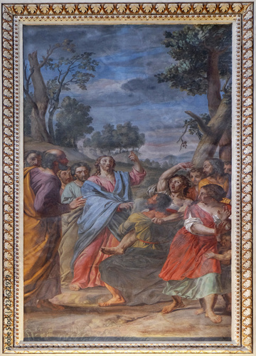 Fresco in the basilica of Saint Andrew in Mantua, Italy 