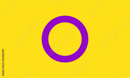 Intersex pride flag - one of the sexual minority of LGBT community photo