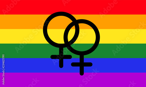 Lesbian pride flag - one of the sexual minority of LGBT community