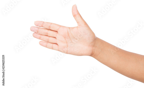 afro american hand isolated on white background,voting hand. Mock up