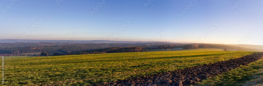 Panorama über Landwüst im Vogtland