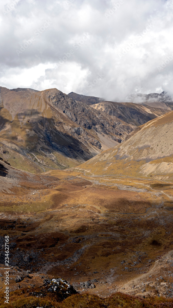 Yeli-La High Altitude Pass in Bhutan. One of the passes along the Jomolhari trek.