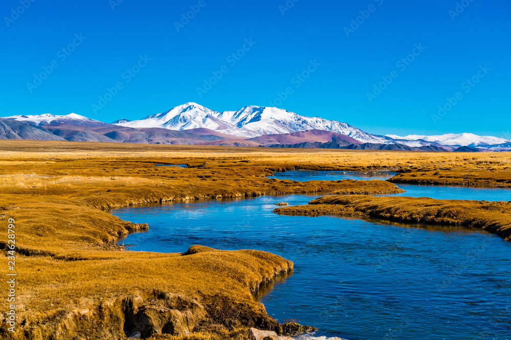 Natural view of beautiful Mongolian snow mountain Natural view of beautiful Mongolian snow mountain