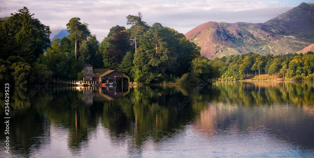 Derwent Isle Boathouse, Lake District, Cumbria, England