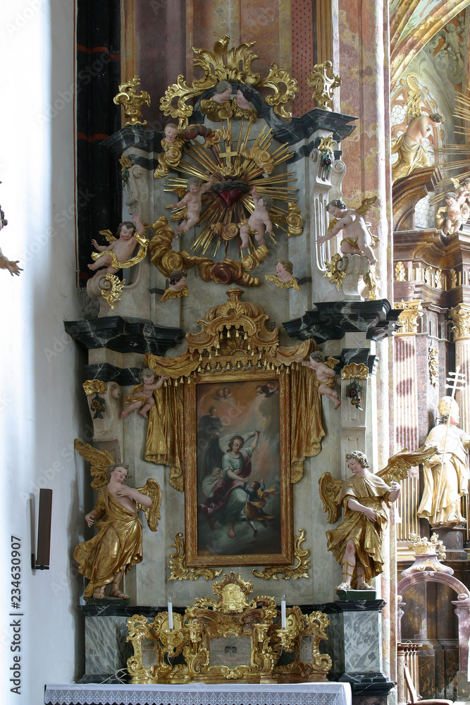 Guardian angel, altar in the church of Immaculate Conception in Lepoglava, Croatia Guardian angel, altar in the church of Immaculate Conception in Lepoglava, Croatia