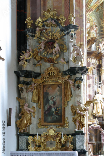 Guardian angel, altar in the church of Immaculate Conception in Lepoglava, Croatia