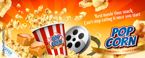 Caramel popcorn banner ads