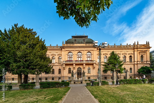 Quadro su tela Sremski Karlovci, Serbia - May 2, 2018: Patriarch's Palace (Bishop Palace) in Sremski Karlovci, beautiful baroque structure, Serbian Orthodox building