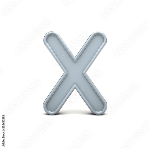 Фотография Letter X beveled capital letter. 3D Rendering