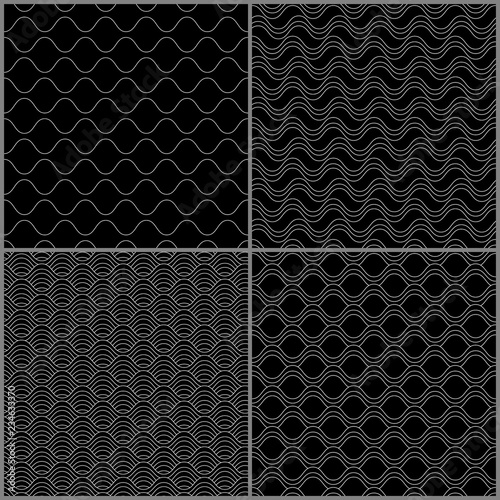 Black and white simple wave...