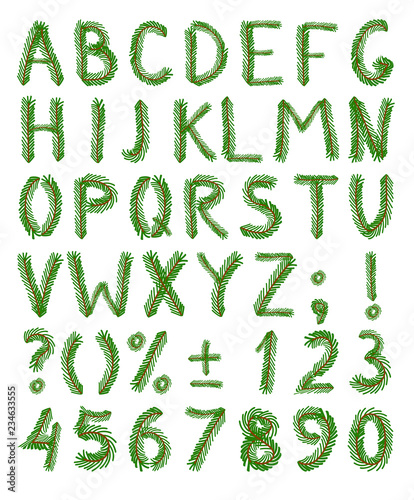 Fir tree green font