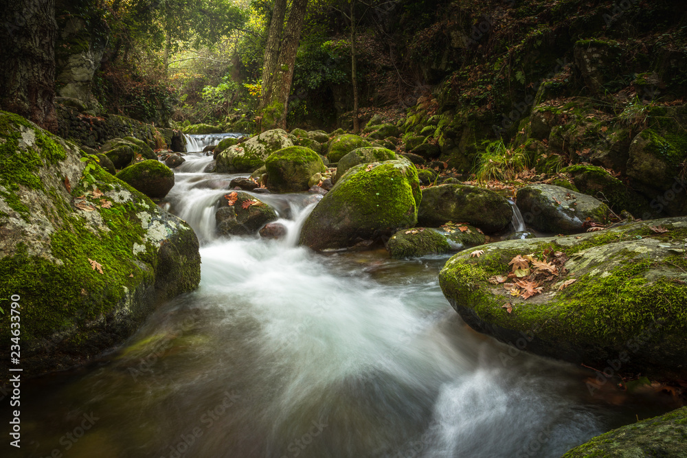 waterfall with manaltial water