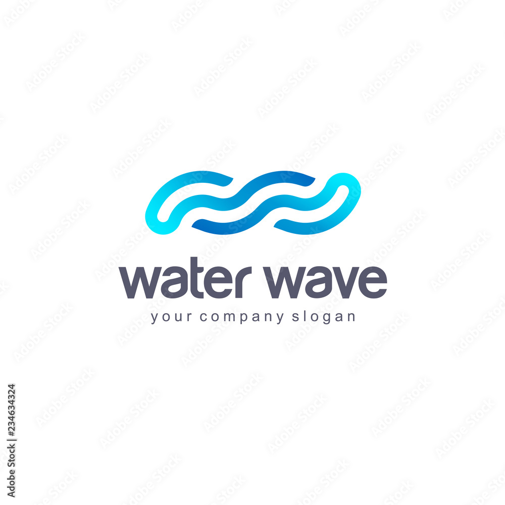 Vector logo design template. Water Wave. Clean water. Vector logo design template. Water Wave. Clean water.